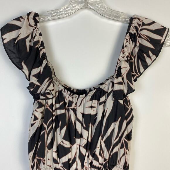 Amuse Society Estella Charcoal Grey Print Romper Size Small - Picture 9 of 14